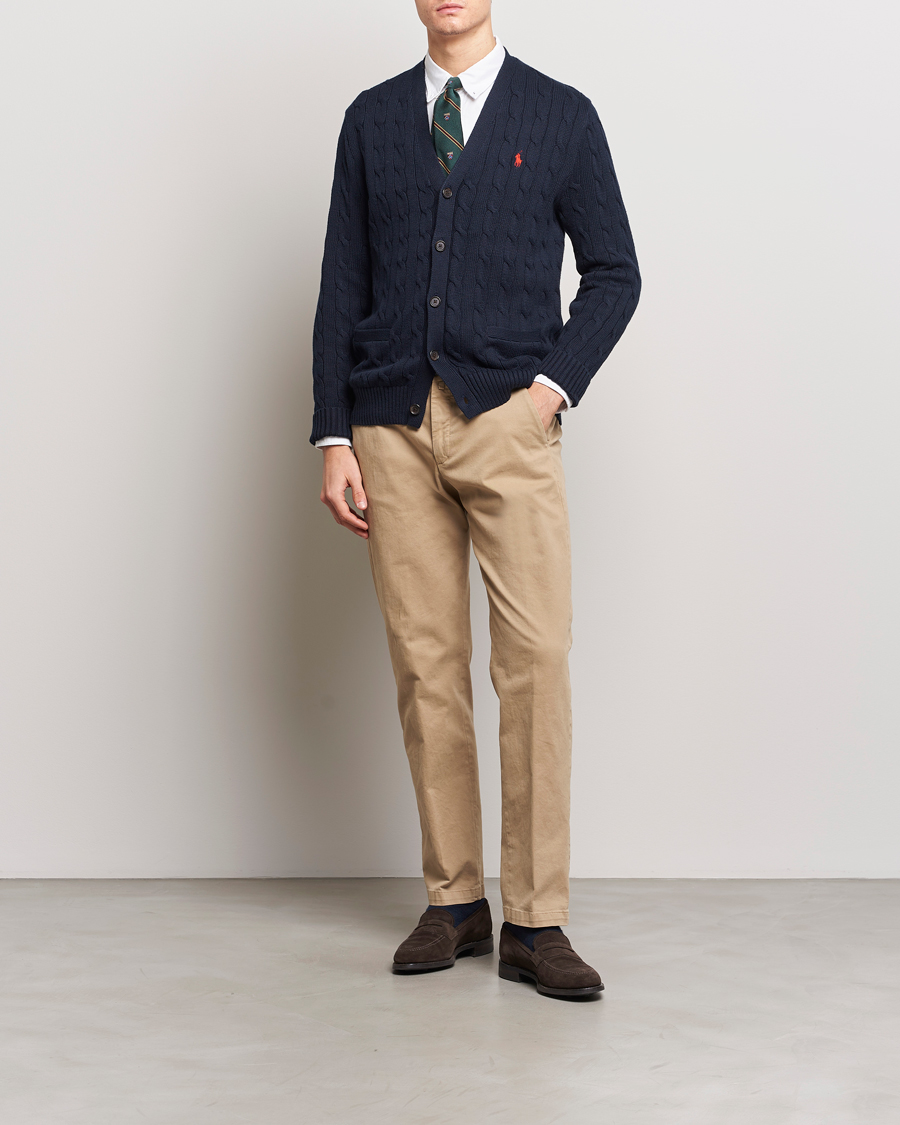 Homme | Pulls Et Tricots | Polo Ralph Lauren | Cotton Cable Cardigan Hunter Navy