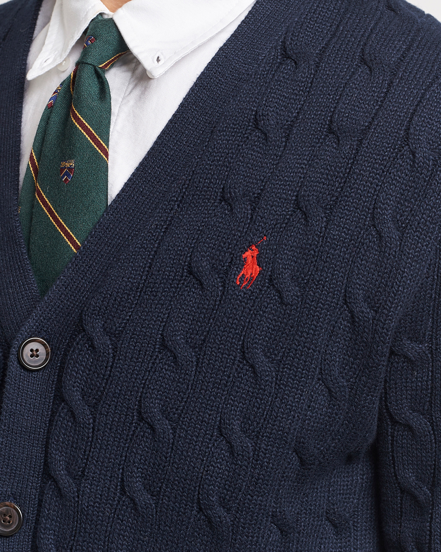 Homme | Pulls Et Tricots | Polo Ralph Lauren | Cotton Cable Cardigan Hunter Navy