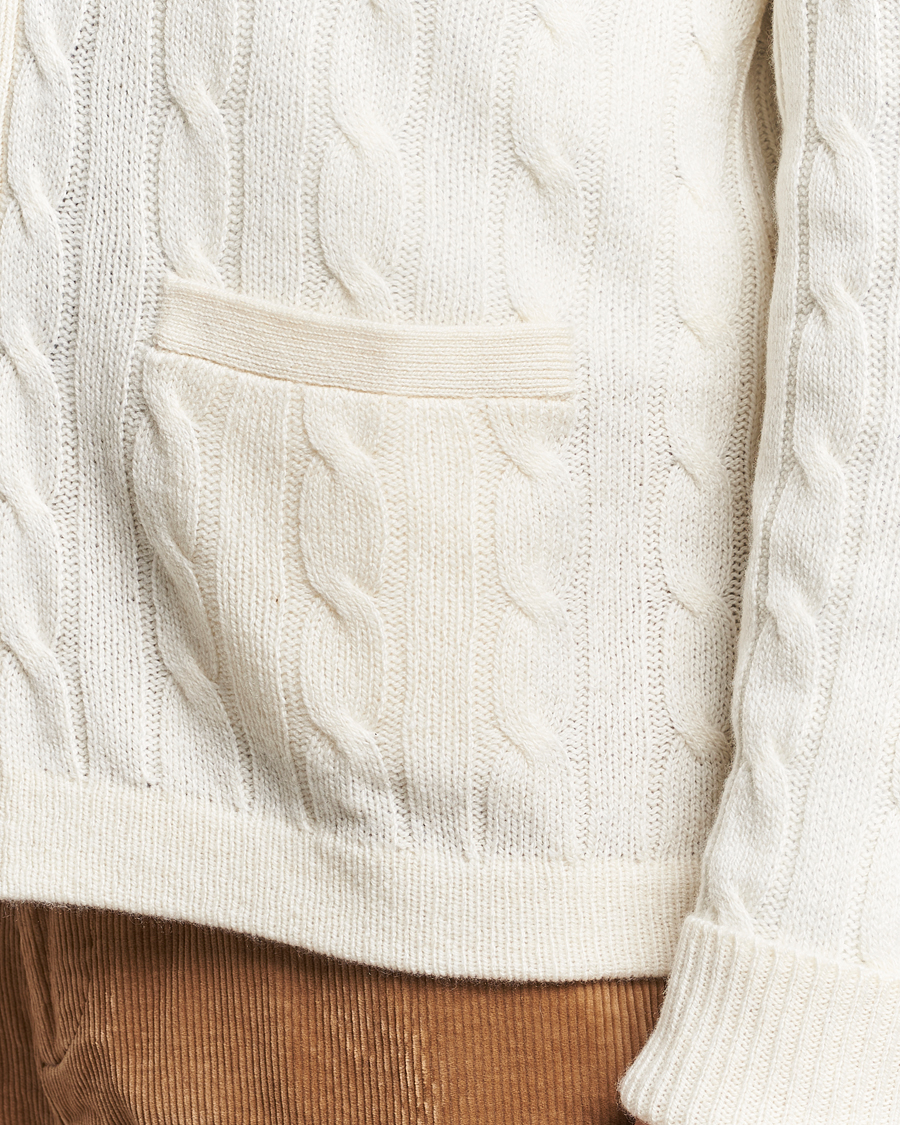 Homme | Pulls Et Tricots | Polo Ralph Lauren | Cashmere Cable Shawl Collar Cardigan Cream