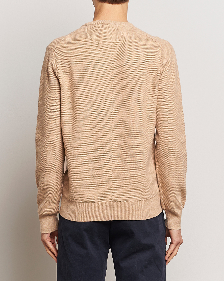 Homme | Pulls Et Tricots | Polo Ralph Lauren | Textured Cotton Crew Neck Sweater Camel Melange