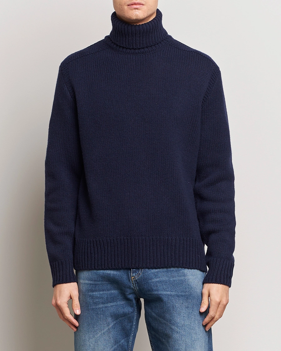 Homme | Preppy Authentic | Polo Ralph Lauren | Wool/Cashmere Knitted Rollneck Hunter Navy