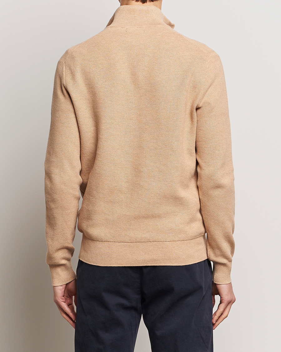 Homme | Pulls Et Tricots | Polo Ralph Lauren | Textured Half Zip Camel Melange