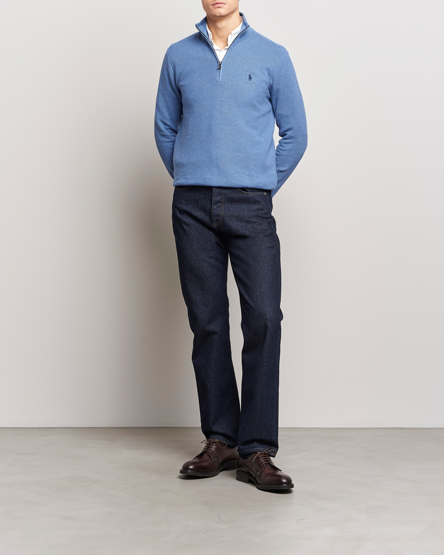 Homme | Pulls Et Tricots | Polo Ralph Lauren | Textured Half-Zip Blue Heather