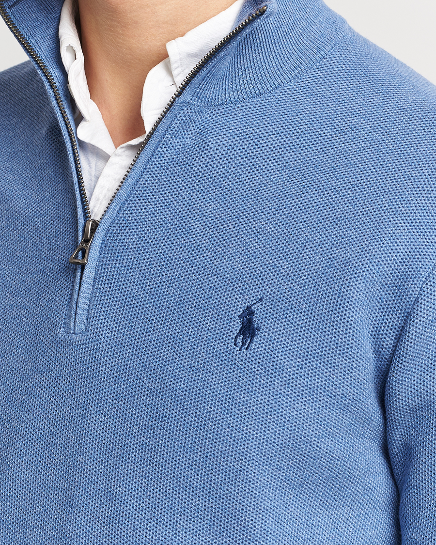 Homme | Pulls Et Tricots | Polo Ralph Lauren | Textured Half-Zip Blue Heather
