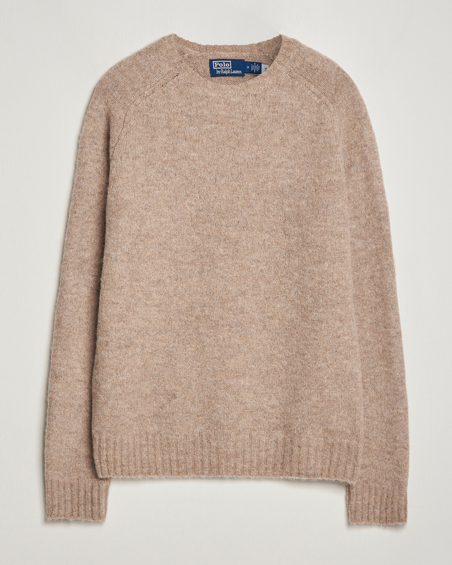Homme | Pulls Et Tricots | Polo Ralph Lauren | Alpaca Knitted Crew Neck Sweater Oak Brown Heather