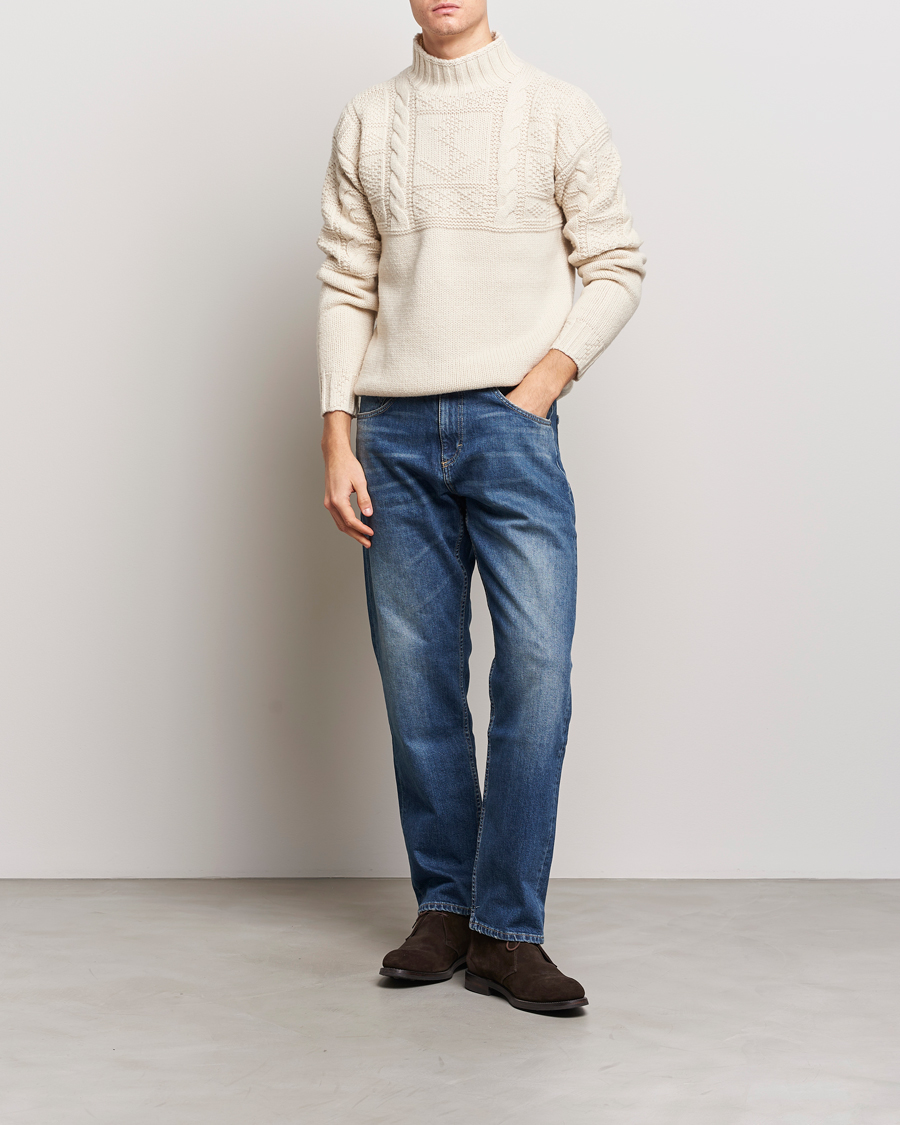 Homme | Pulls Et Tricots | Polo Ralph Lauren | Wool Knitted Aran Rollneck Cream