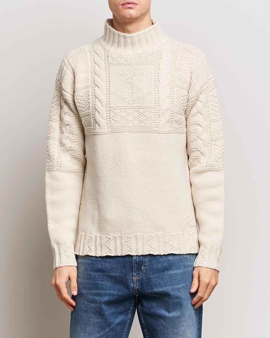 Homme |  | Polo Ralph Lauren | Wool Knitted Aran Rollneck Cream