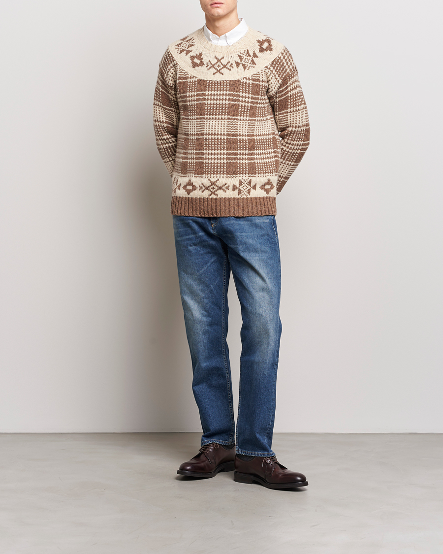 Homme | Pulls Et Tricots | Polo Ralph Lauren | Wool Knitted Crew Neck Sweater Medium Brown