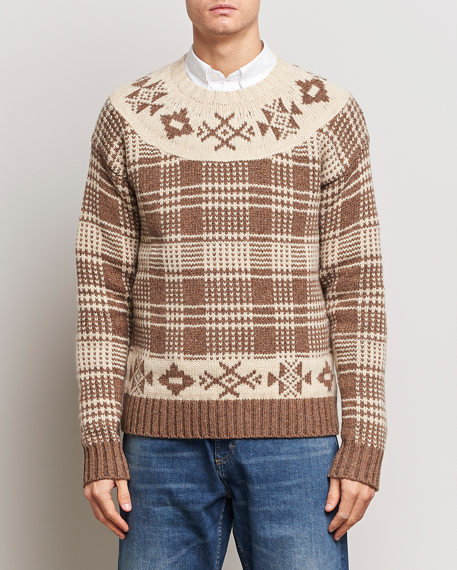 Homme | Pulls Et Tricots | Polo Ralph Lauren | Wool Knitted Crew Neck Sweater Medium Brown