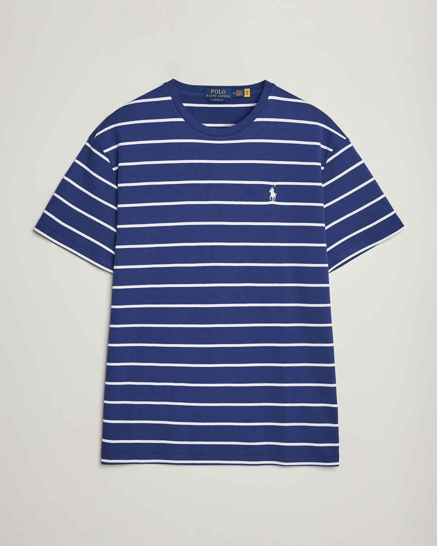 Homme | T-shirts | Polo Ralph Lauren | Striped Crew Neck T-Shirt Blue/White