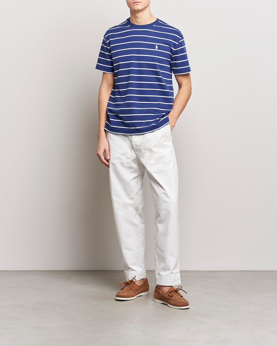 Homme | T-shirts | Polo Ralph Lauren | Striped Crew Neck T-Shirt Blue/White
