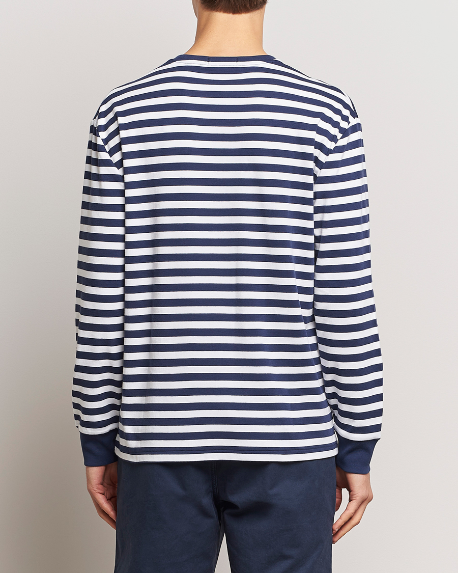 Homme | T-shirts | Polo Ralph Lauren | Striped Long Sleeve T-Shirt Refined Navy/White