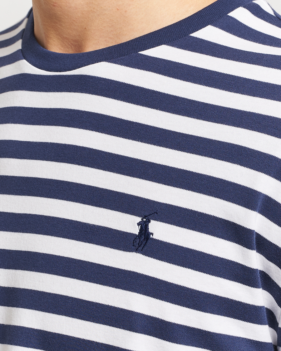 Homme | T-shirts | Polo Ralph Lauren | Striped Long Sleeve T-Shirt Refined Navy/White