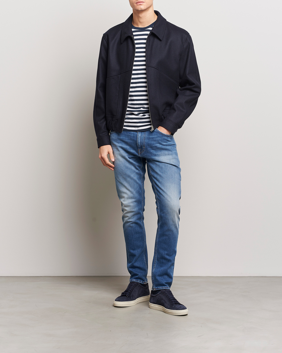 Homme | Jeans | Tiger of Sweden | Pistolero Stretch Cotton Jeans Light Blue