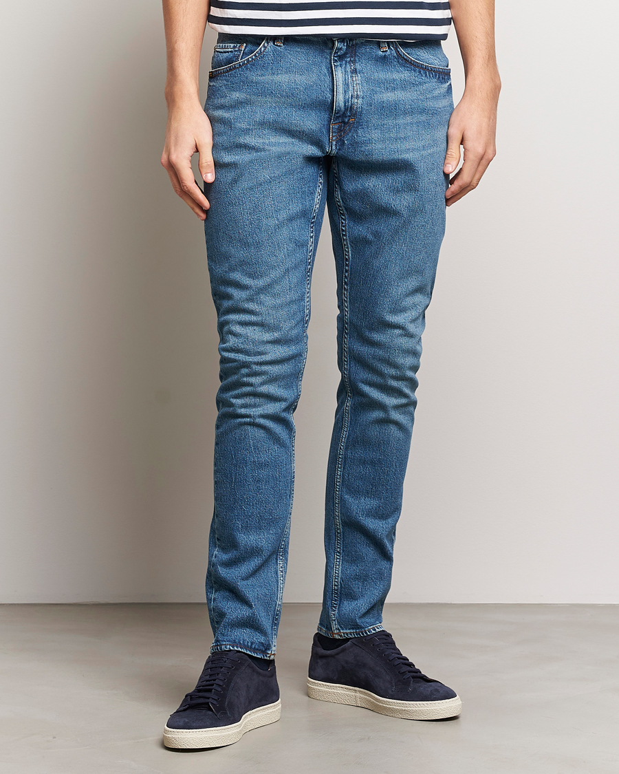 Homme | Soldes Vêtements | Tiger of Sweden | Pistolero Stretch Cotton Jeans Midnight Blue