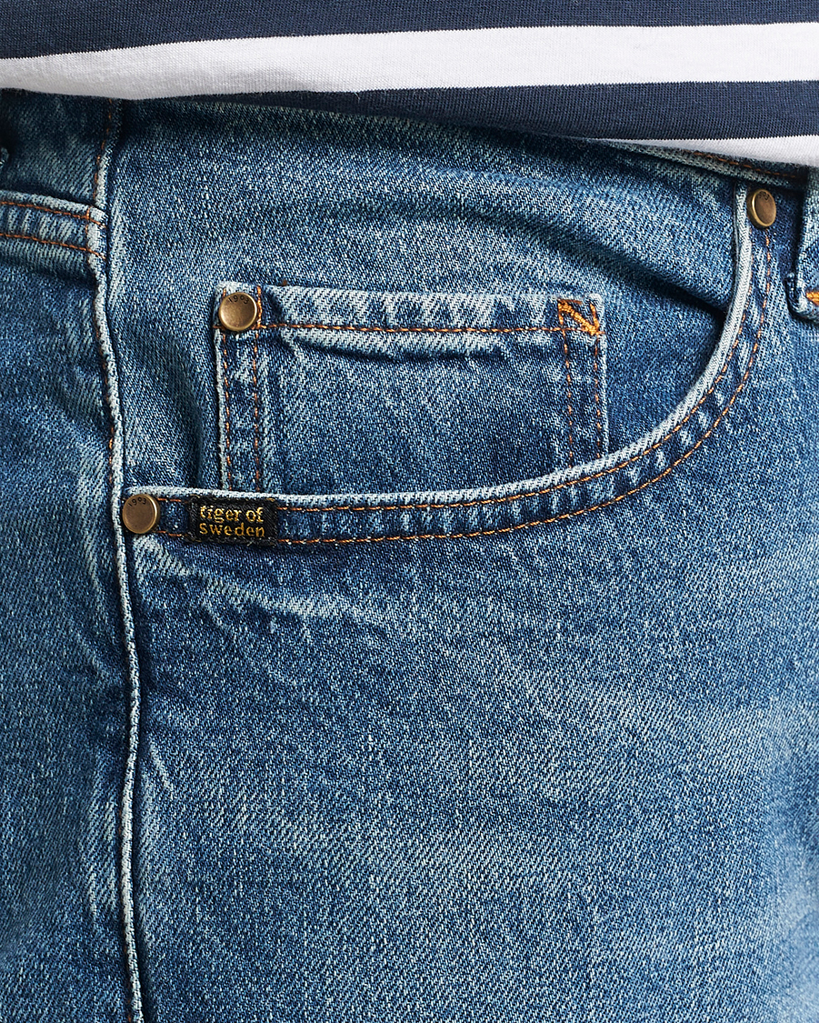 Homme | Jeans | Tiger of Sweden | Pistolero Stretch Cotton Jeans Midnight Blue