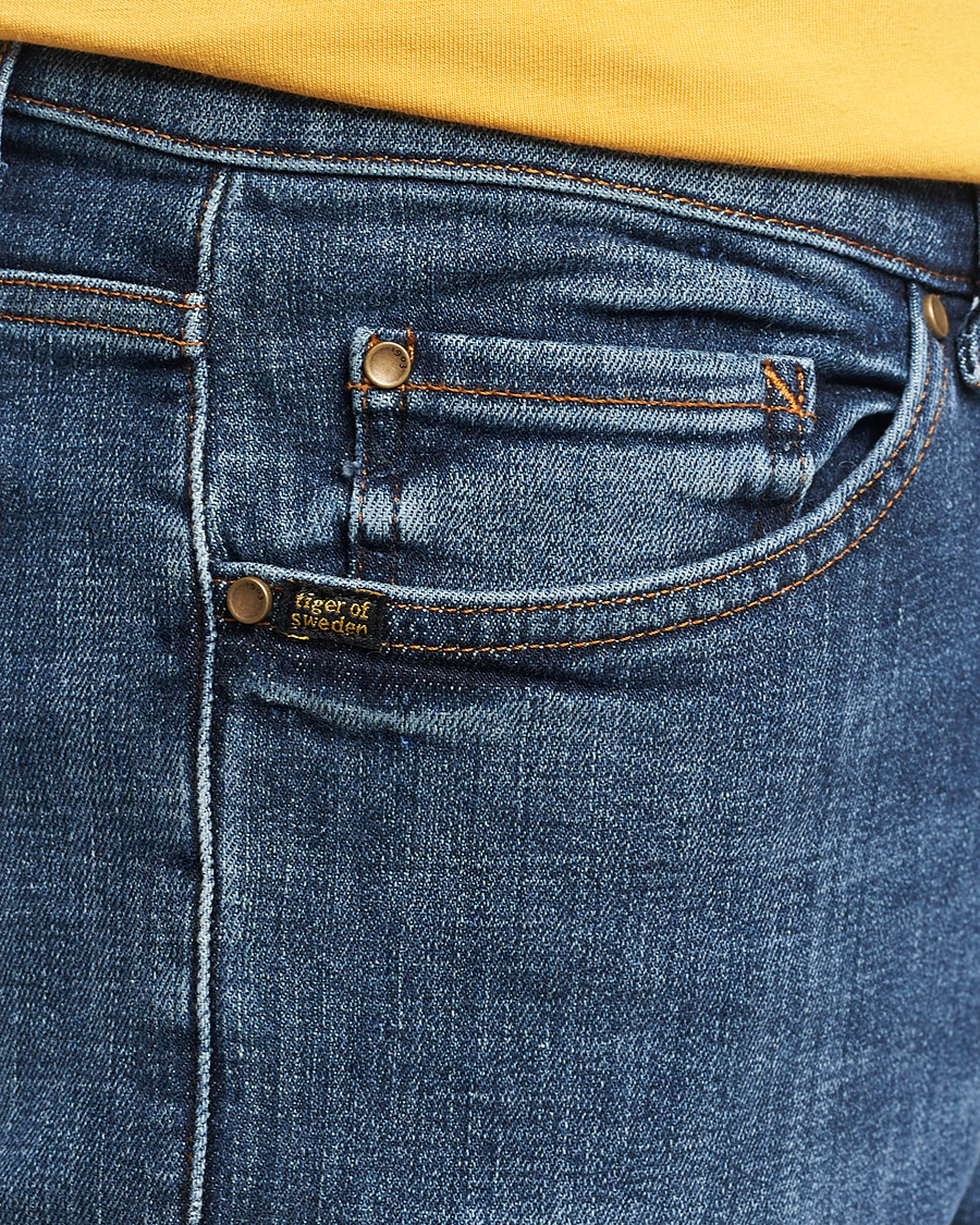 Homme | Jeans | Tiger of Sweden | Evolve Stretch Cotton Jeans Midnight Blue