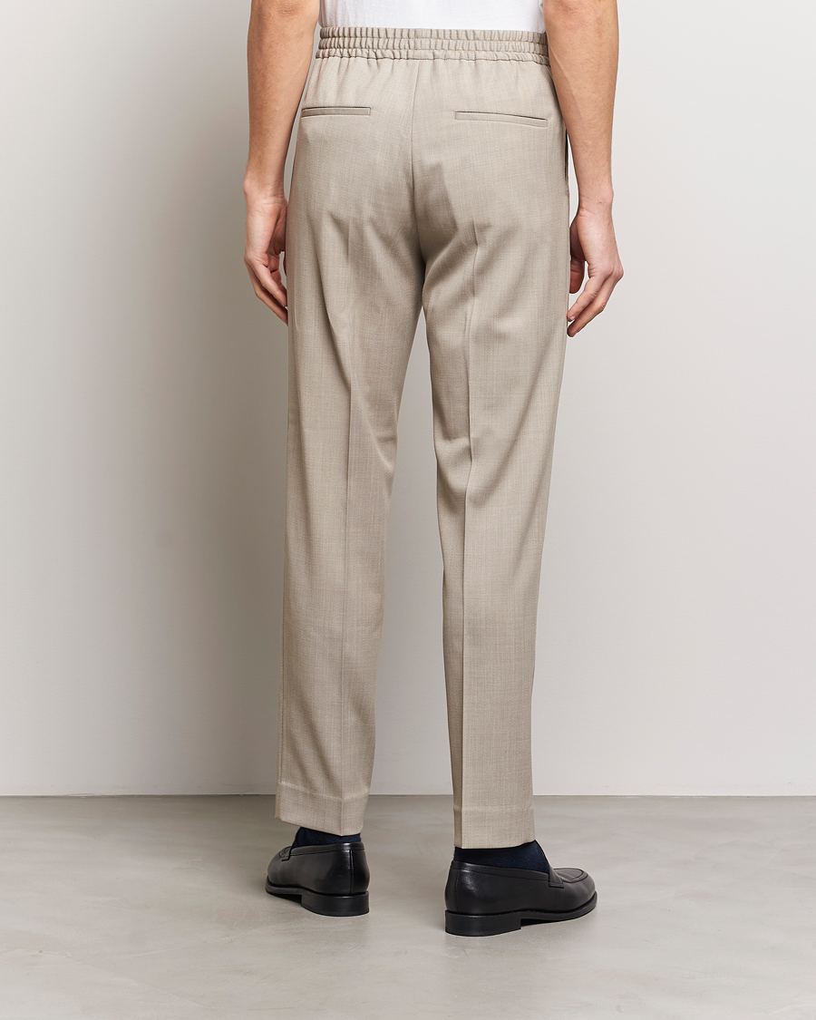 Homme | Pantalons | Filippa K | Relaxed Terry Wool Trousers Sage Melange