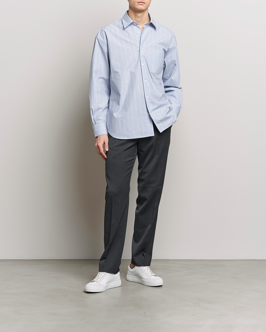 Homme | Pantalons | Filippa K | Relaxed Terry Wool Trousers Dark Grey Melange
