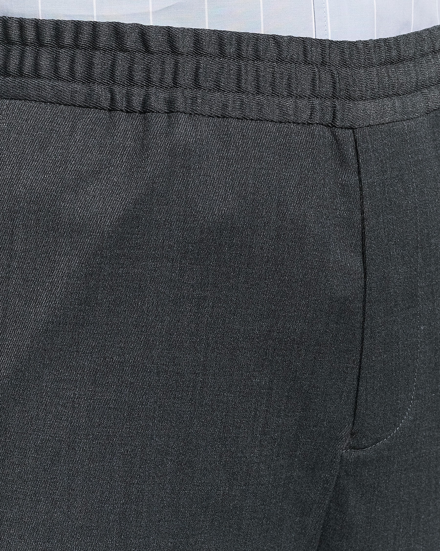 Homme | Pantalons | Filippa K | Relaxed Terry Wool Trousers Dark Grey Melange