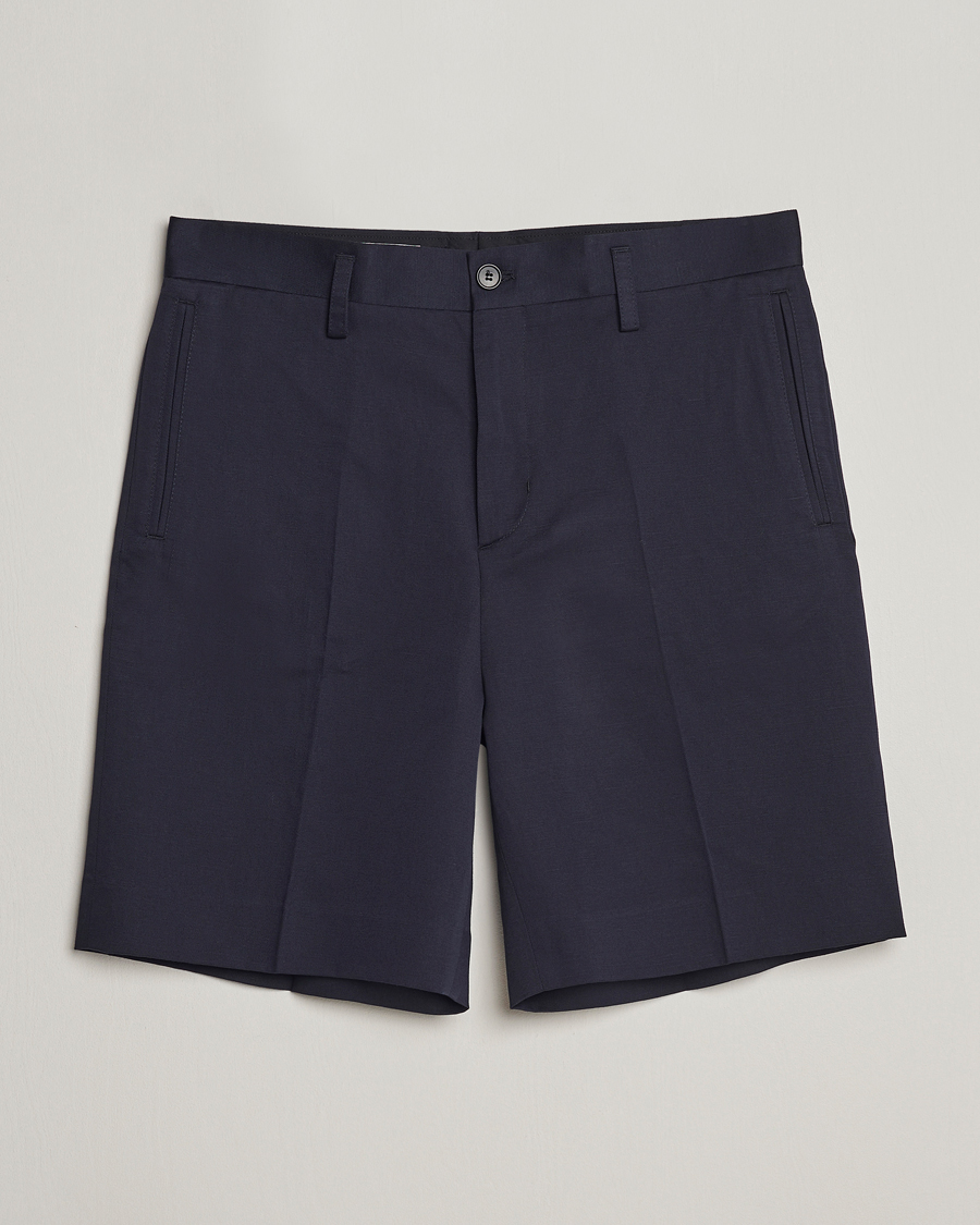 Homme | Shorts | Filippa K | Cotton/Linen Shorts Navy
