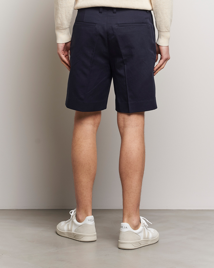 Homme | Shorts | Filippa K | Cotton/Linen Shorts Navy