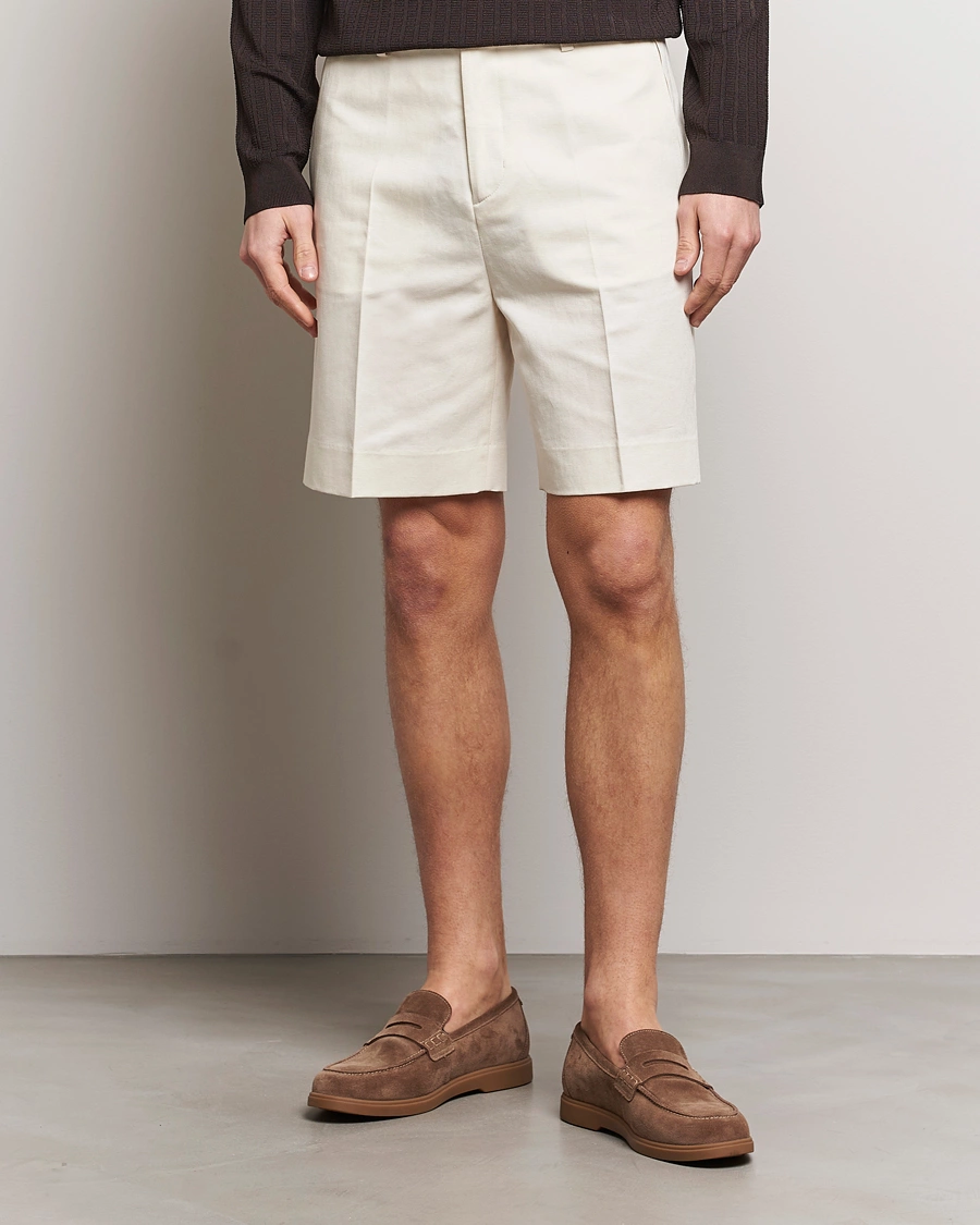 Homme | Shorts Chinos | Filippa K | Cotton/Linen Shorts Bone White