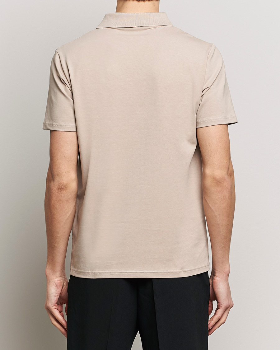 Homme | Polos | Filippa K | Soft Lycra Polo T-Shirt Light Taupe