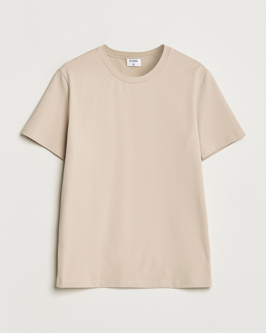 Homme | T-shirts | Filippa K | Soft Lycra T-Shirt Light Taupe