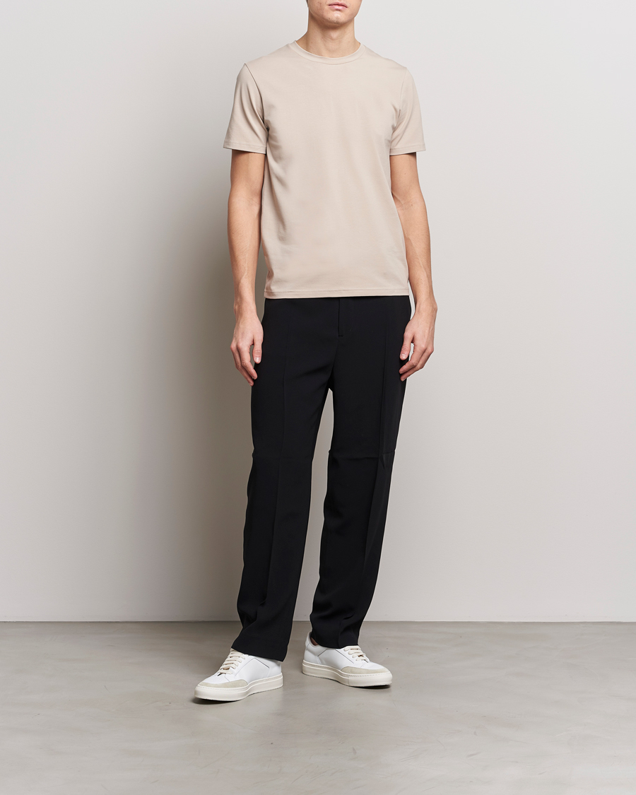 Homme | T-shirts | Filippa K | Soft Lycra T-Shirt Light Taupe
