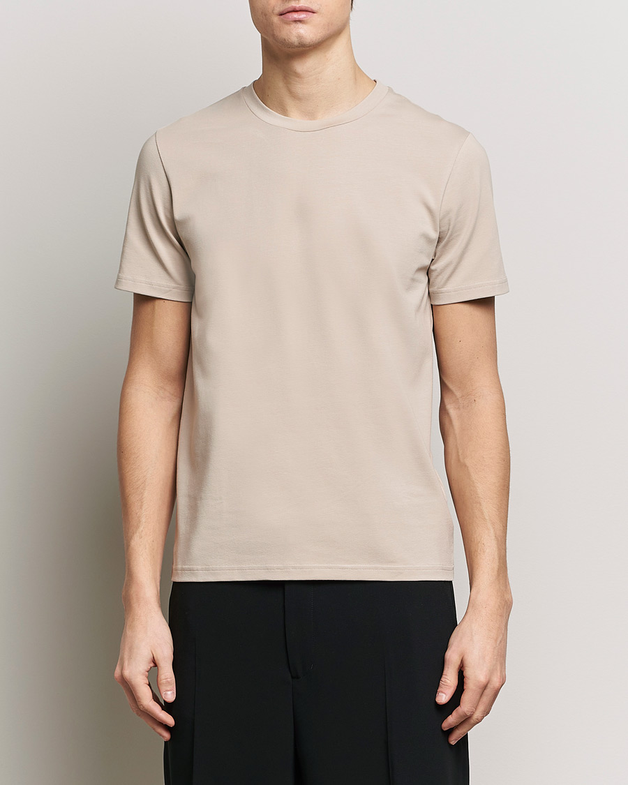 Men | Filippa K | Filippa K | Soft Lycra T-Shirt Light Taupe