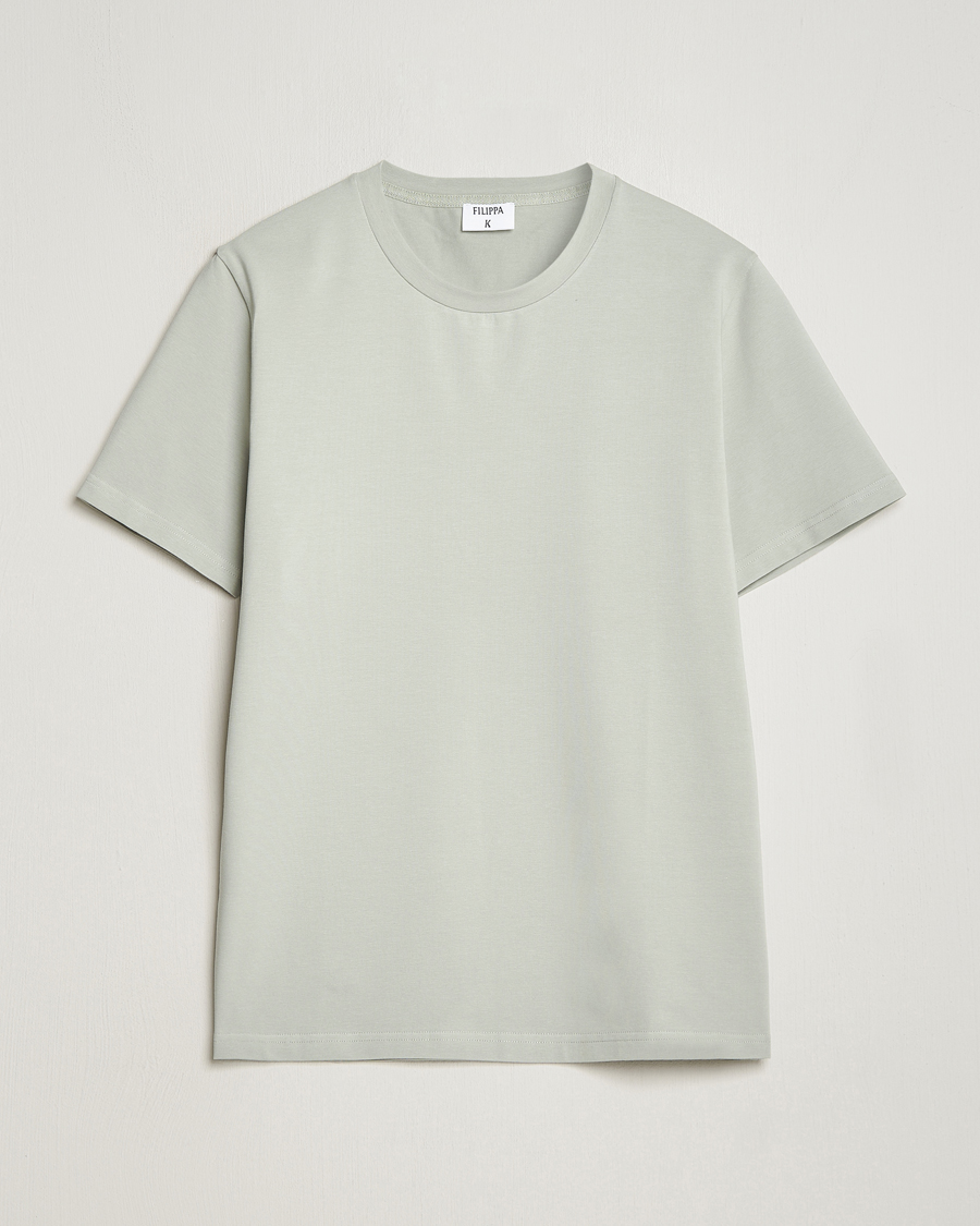 Homme | T-shirts | Filippa K | Soft Lycra T-Shirt Green Grey