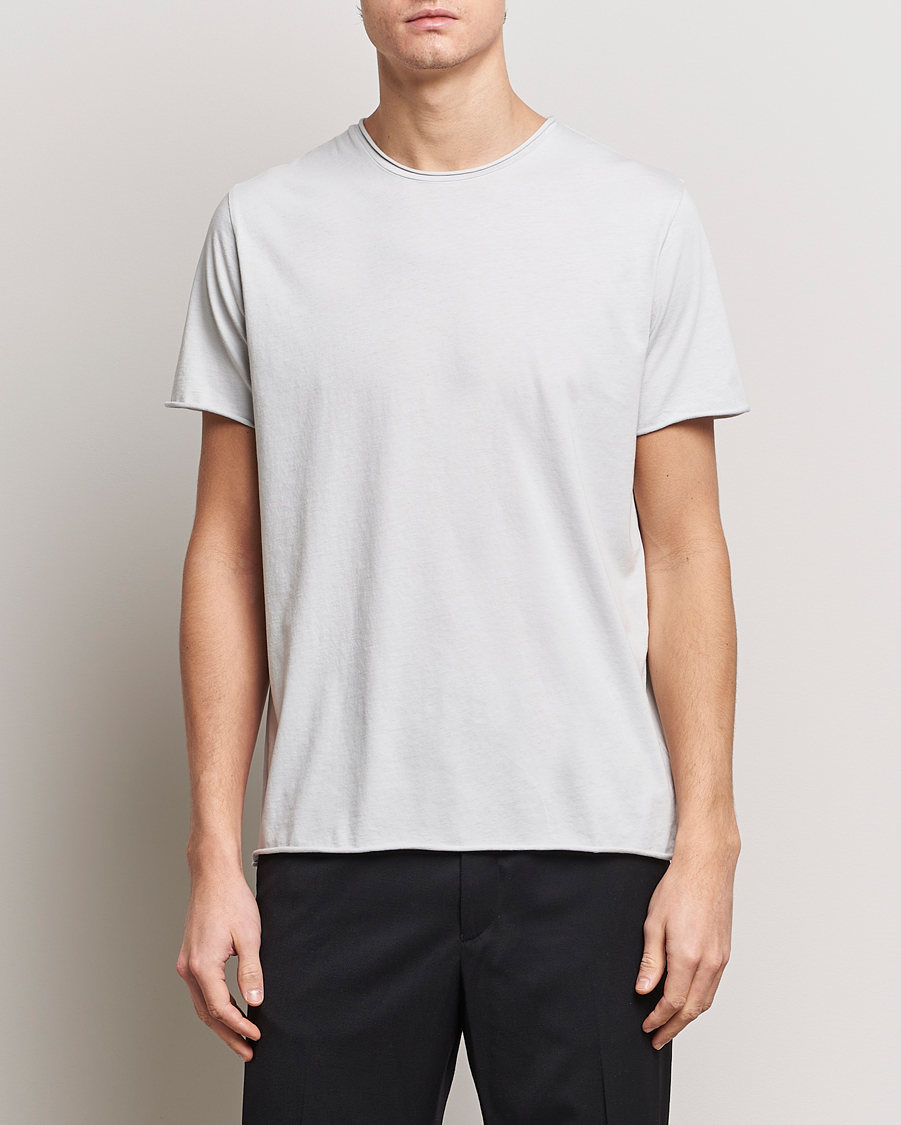 Homme | T-shirts À Manches Courtes | Filippa K | Roll Neck Crew Neck T-Shirt Light Grey