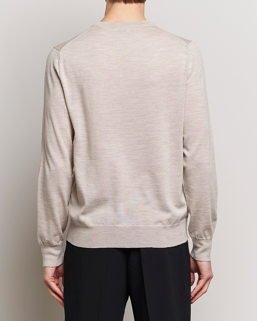 Homme | Pulls Et Tricots | Filippa K | Merino Round Neck Sweater Beige Melange