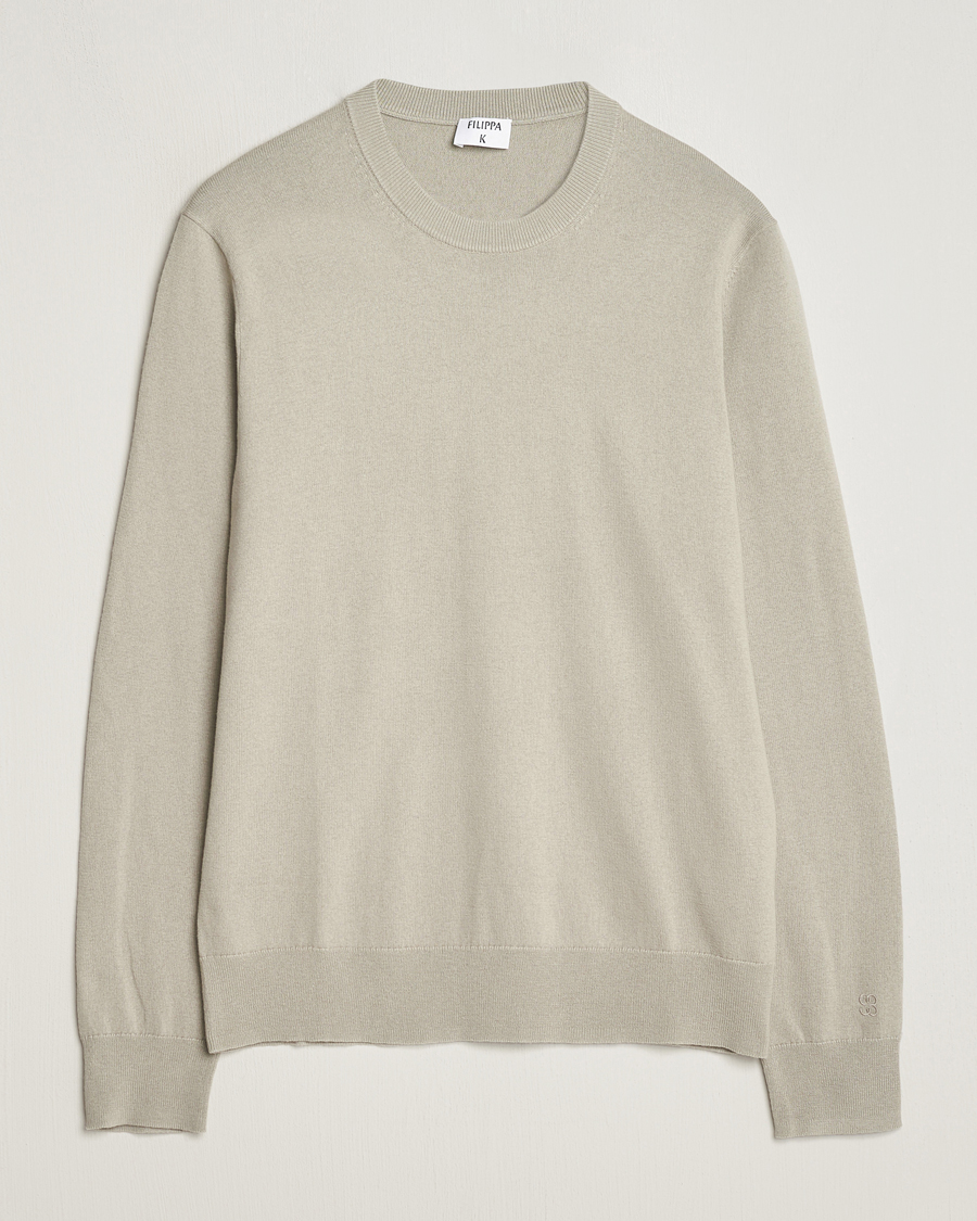 Homme | Pulls Et Tricots | Filippa K | Cotton Merino Sweater Light Sage