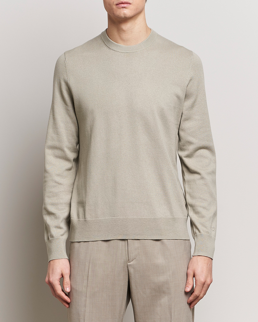 Homme | Pulls Tricotés | Filippa K | Cotton Merino Sweater Light Sage