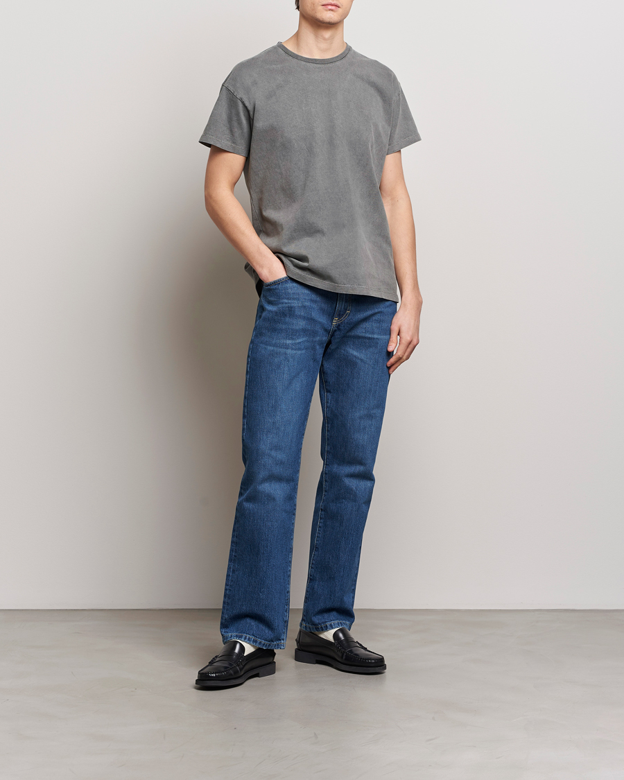 Homme | T-shirts | Jeanerica | Marcel Heavy Crew Neck T-Shirt Washed Balck