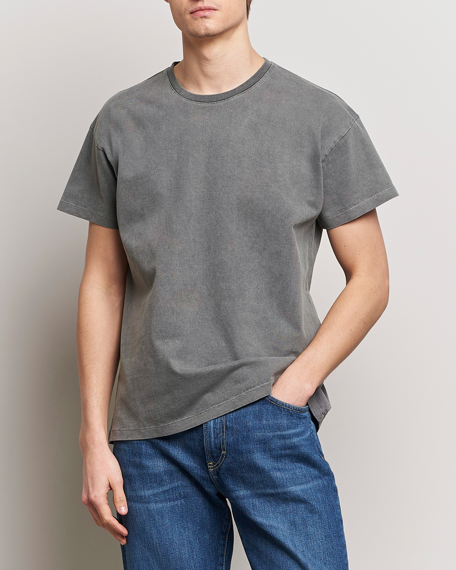 Homme | T-shirts | Jeanerica | Marcel Heavy Crew Neck T-Shirt Washed Balck
