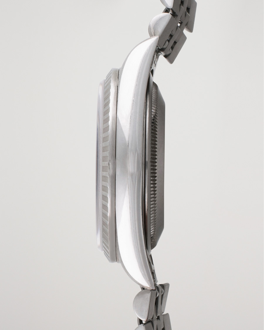 Homme | Rolex Pre-Owned Datejust 16220 Oyster Perpetual Black Steel Black Steel Black | Rolex Pre-Owned | Datejust 16220 Oyster Perpetual Black Steel Black Steel Black