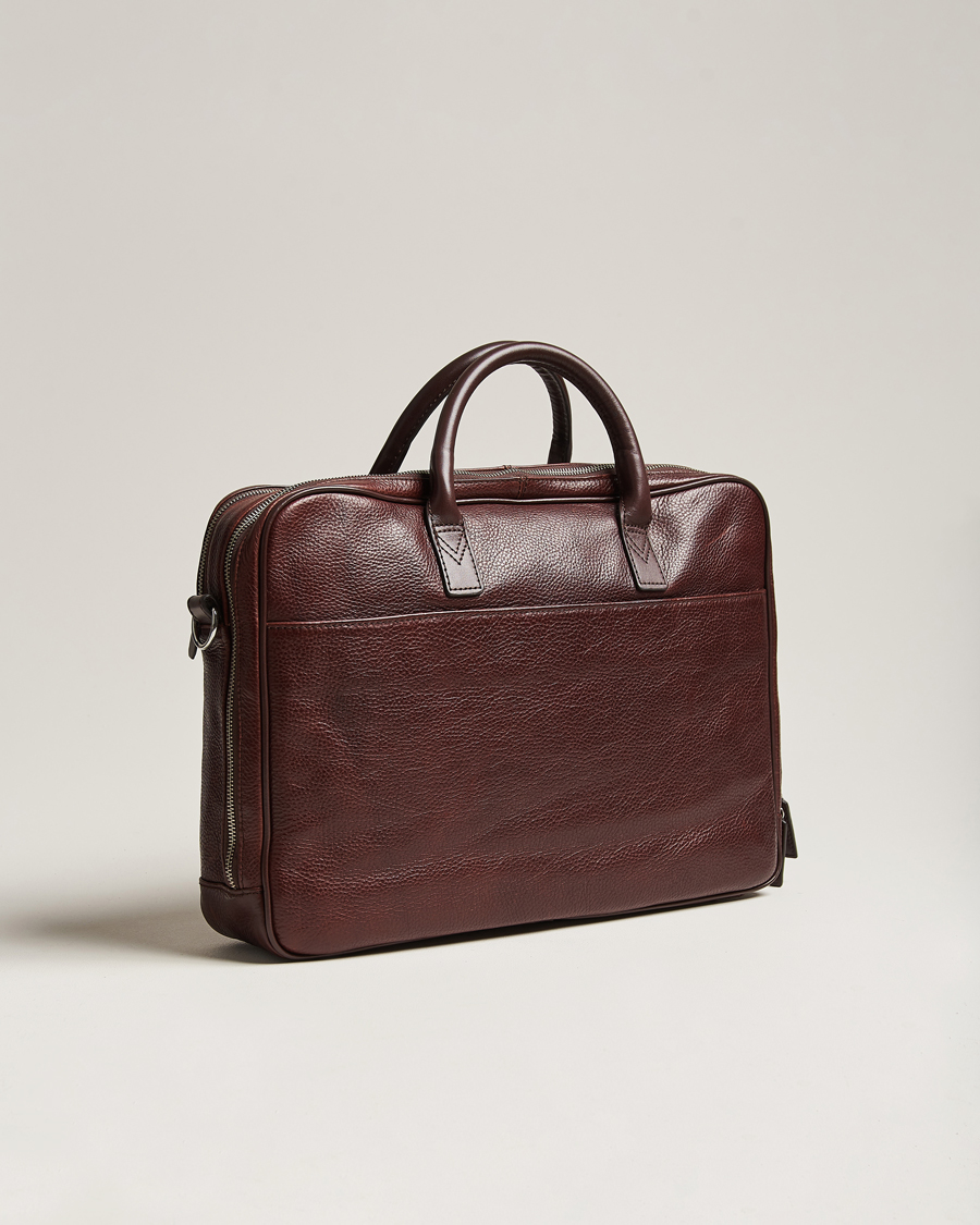 Homme | Sacs | Loake 1880 | Westminster Grain Leather Briefcase Dark Brown