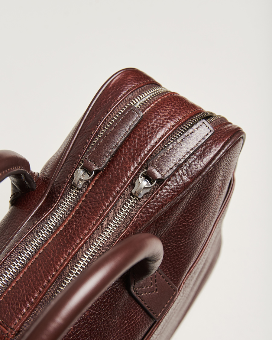 Homme | Sacs | Loake Shoemakers | Westminster Grain Leather Briefcase Dark Brown