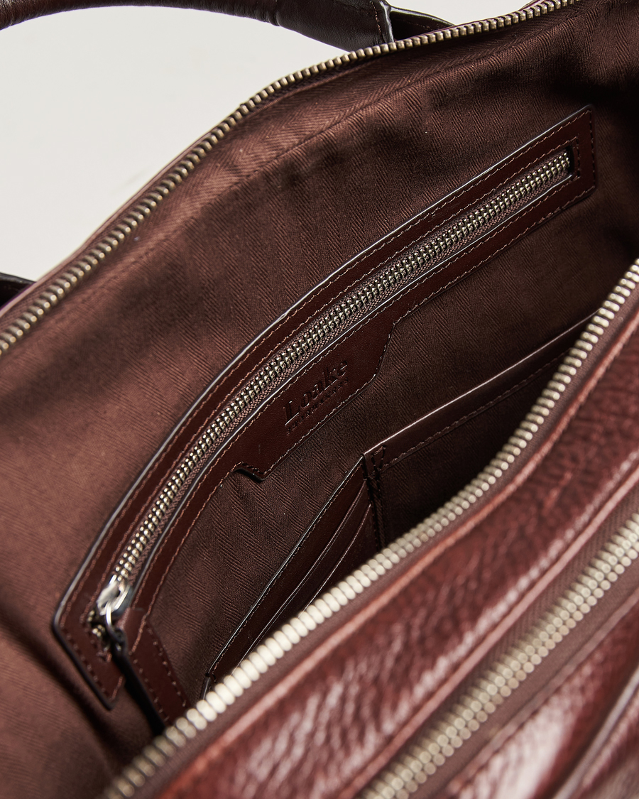 Homme | Sacs | Loake 1880 | Westminster Grain Leather Briefcase Dark Brown