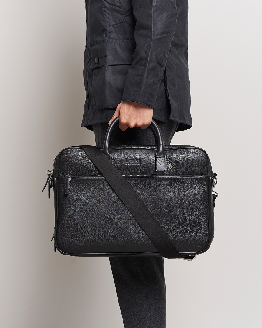 Homme | Loake 1880 Westminster Grain Leather Briefcase Black | Loake 1880 | Westminster Grain Leather Briefcase Black