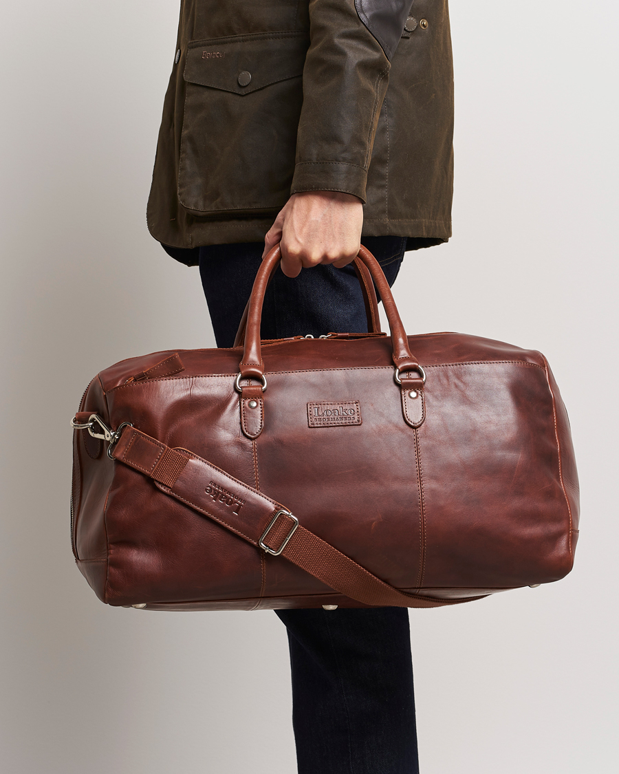 Homme | Best of British | Loake 1880 | Norfolk Leather Travel Bag Cedar