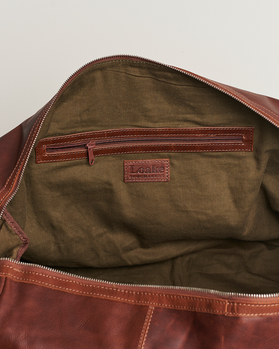 Homme | Loake 1880 Norfolk Leather Travel Bag Cedar | Loake 1880 | Norfolk Leather Travel Bag Cedar