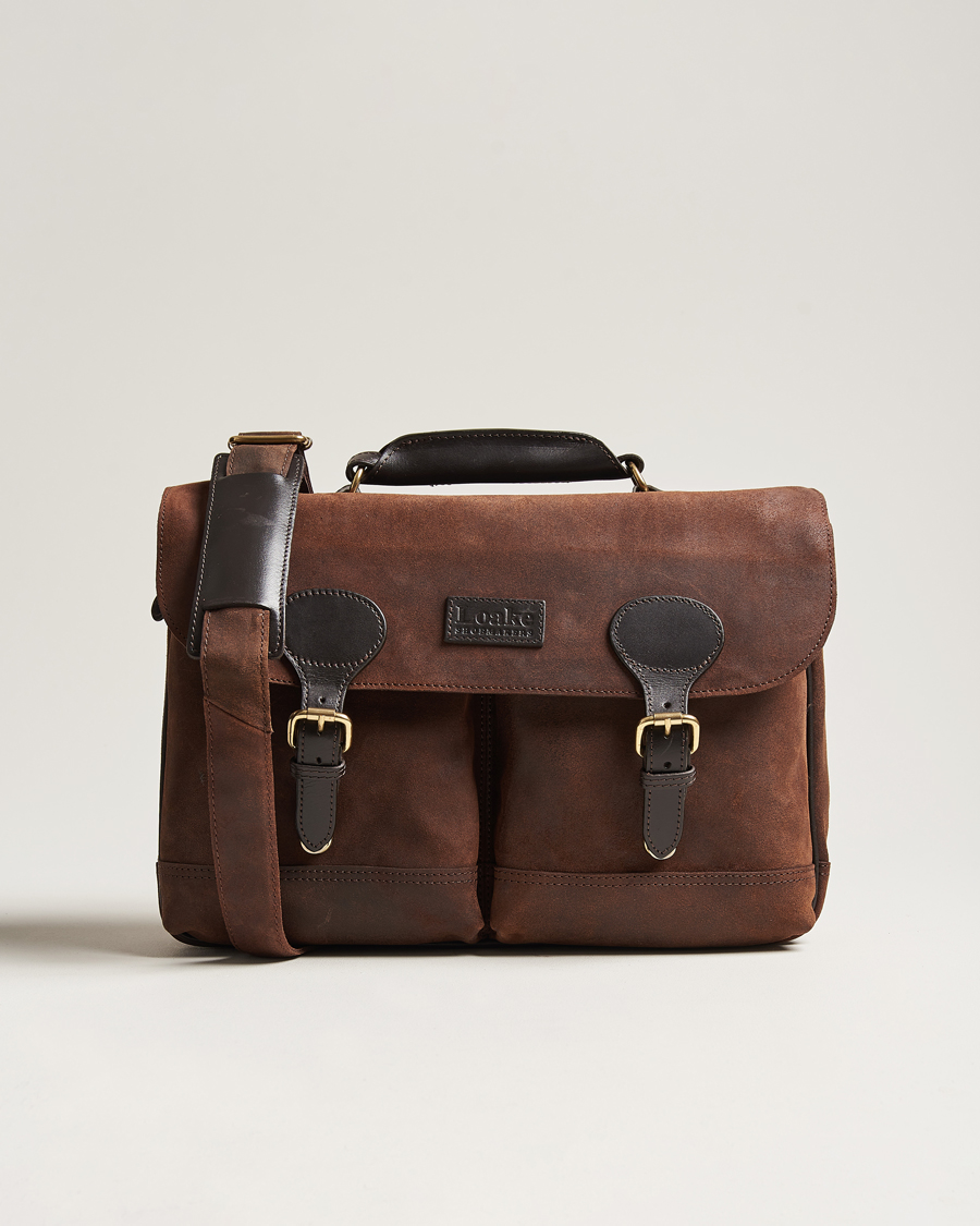 Homme | Loake 1880 Blackfriars Suede/Leather Briefcase Brown | Loake 1880 | Blackfriars Suede/Leather Briefcase Brown