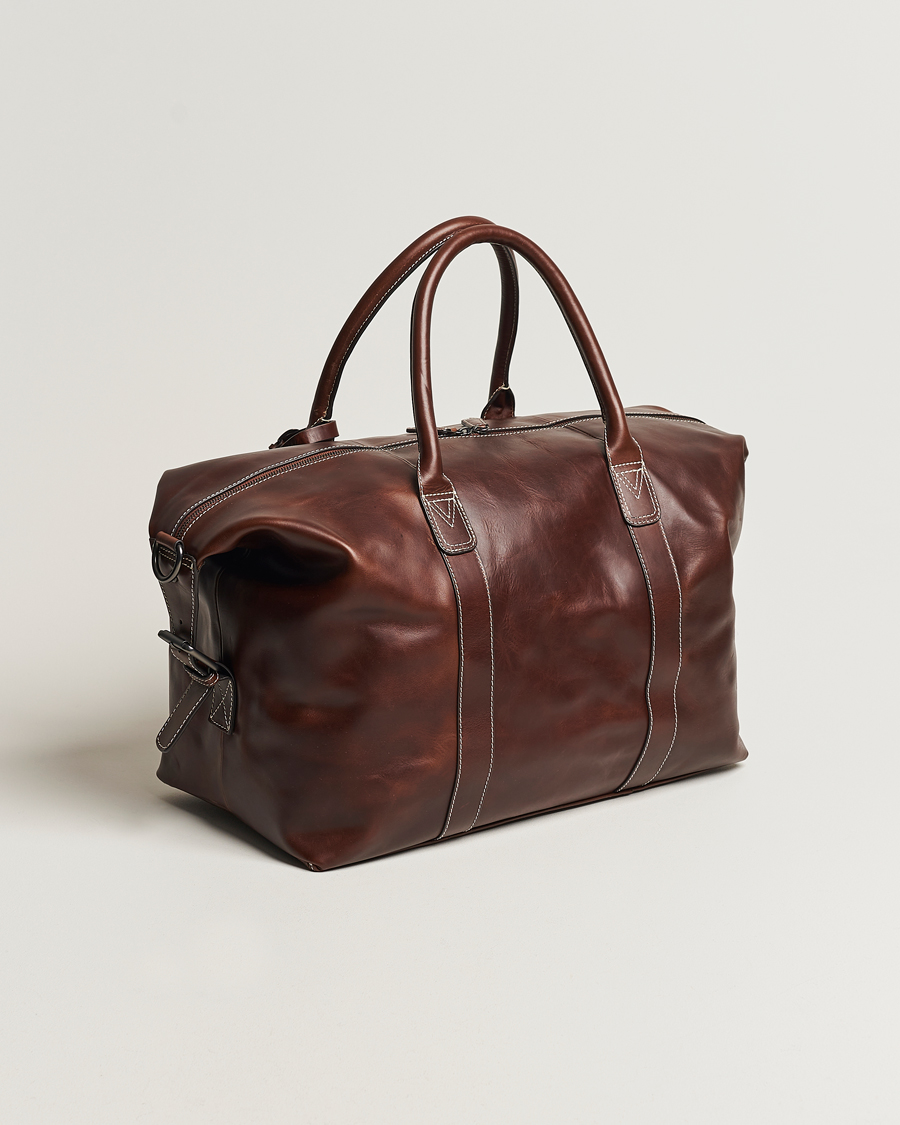Homme | Sacs | Loake Shoemakers | Balmoral Veg Tanned Leather Overnight Bag Brown