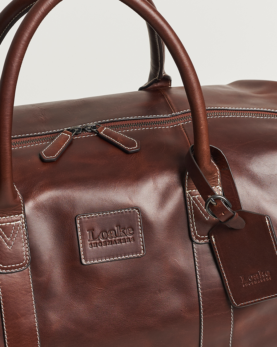 Homme | Sacs | Loake Shoemakers | Balmoral Veg Tanned Leather Overnight Bag Brown