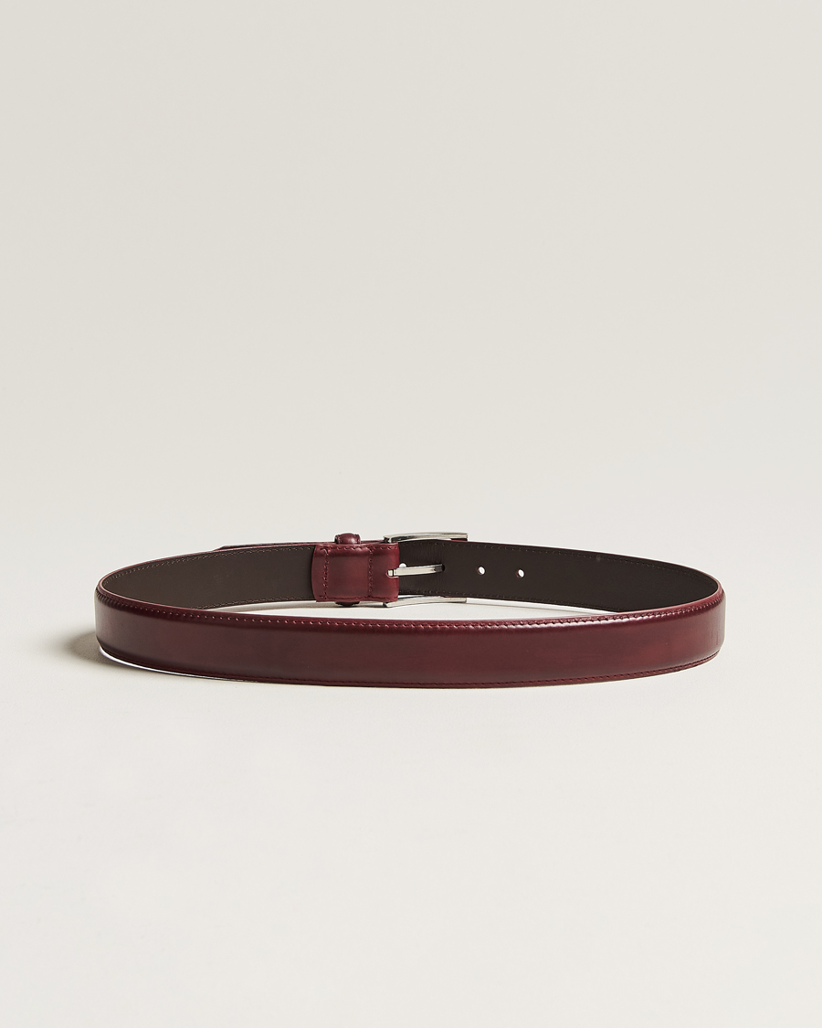 Homme | Ceintures | Loake Shoemakers | Philip Leather Belt Burgundy
