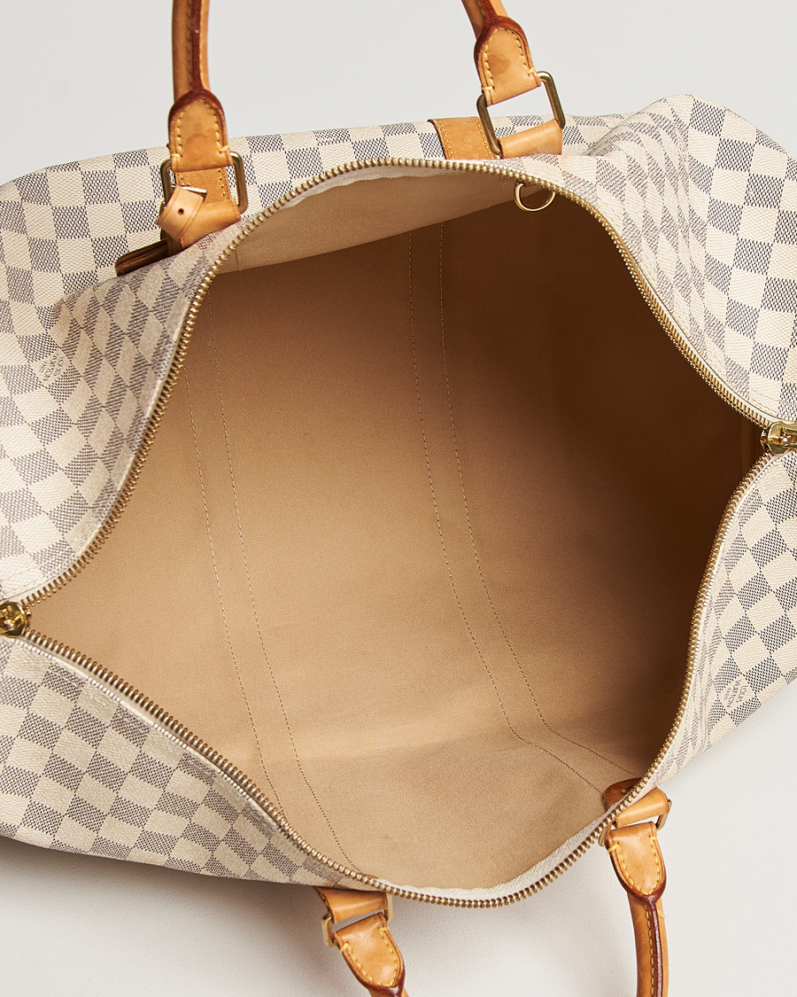 Homme | Louis Vuitton Pre-Owned Keepall 50 Bag Damier Azur | Louis Vuitton Pre-Owned | Keepall 50 Bag Damier Azur